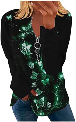 NOKMOPO/ женски фланелен ризи, модни и ежедневни hoody с качулка с яка и наклонени принтом, тениски с дълъг
