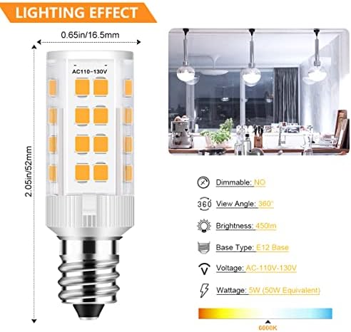 Led лампи невероятна мощност E12, 5 W Led лампи-Свещници, 50 W, Еквивалент на основната крушка-Канделябра за