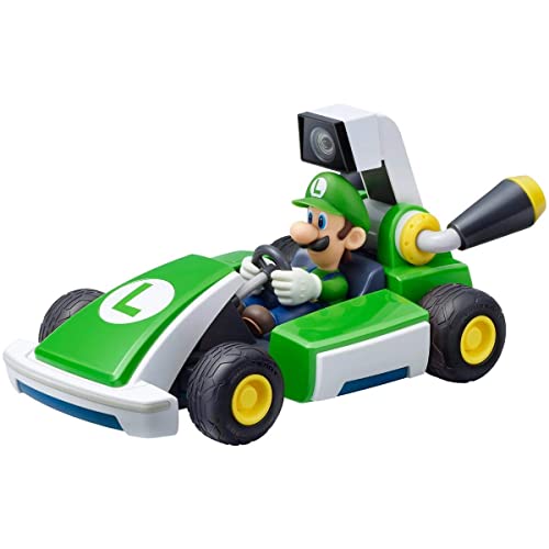 Най-новата игрова набор от Nintendo Mario Kart Живо: Home Circuit - Luigi Edition Set - Празнична семейна игра комплект за Nintendo Switch, Nintendo Switch Lite - Зелен (обновена)