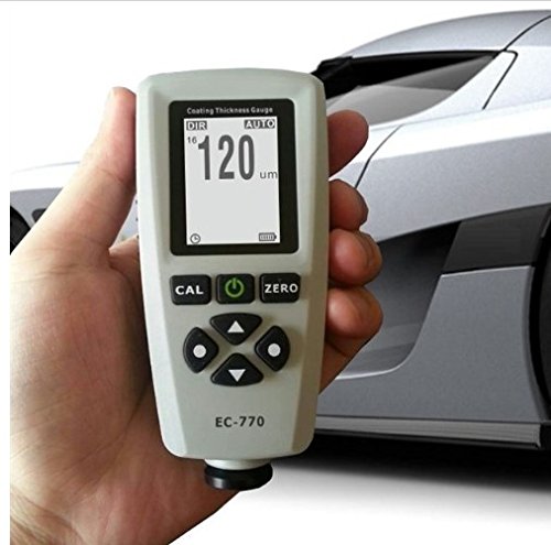 GOWE 0-1300 хм Тестер на Дебелината на боята Цифров дисплей на автомобила Автомобилни Дебелометрия Покриване на Измерване на дебелината на Черната Алуминиева Основа