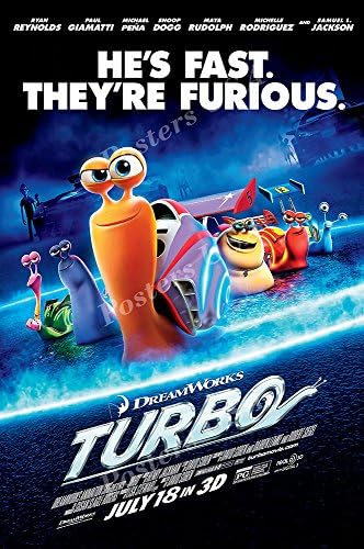 Специални щампи - Плакат на филм на DreamWorks Turbo С лъскава повърхност, Направено в САЩ - FIL109 (24 x