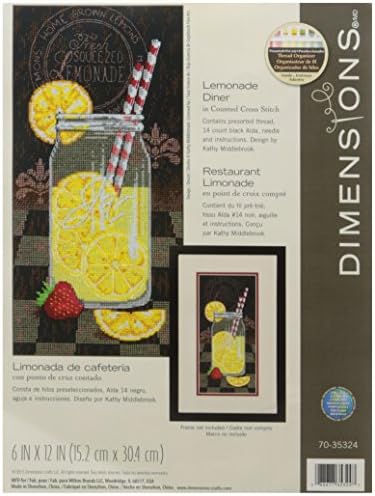 Комплект за бродерия на кръстат бод Wilton Dimensions 14 Count Lemonade Dinner, 6 до 12 инча