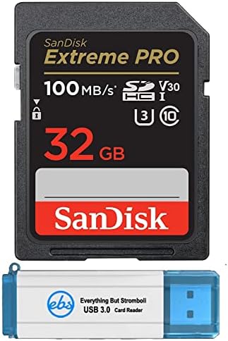 Карта SanDisk 32GB Extreme Pro SDHC UHS-I Работи с беззеркальными камери Fujifilm X-H2 и X-H2S (SDSDXXO-032G-GN4IN) клас 10