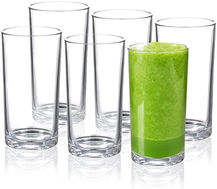 Набор от пластмасови чаши за пиене Golemas от 6, за Многократна употреба Акрилни Високи Чаши за вода, Комплекти, Могат да
