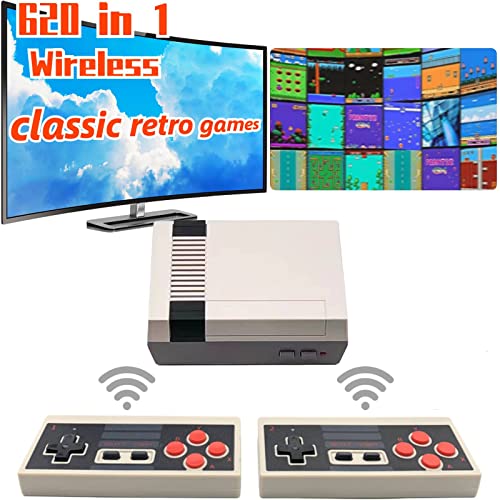 Класическа мини-игрова конзола в ретро стил с вградени 620 видеоигри и 2 класически безжични контролери, игрална система