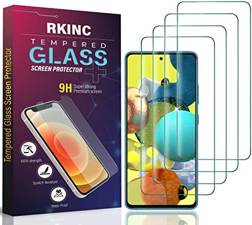 Защитно фолио RKINC [4 опаковки] за Мото G Power 2021 [Не за 2020 и 2022], защитен слой от закалено стъкло, 0,33 мм [Доживотна гаранция] [Защита от надраскване] [Защита от шрапнел] [Без