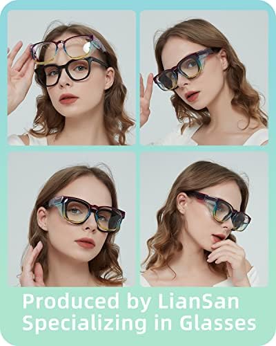 LianSan Извънгабаритни Защитни очила със защита от замъгляване за жени Z87.1, Сертифицирани за медицински сестри Тъмни