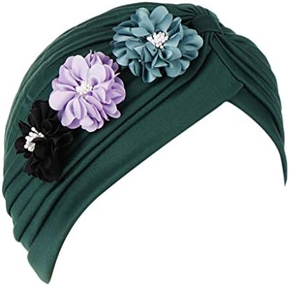Шапки, шапка-бини, шапка за жени, Дамски однотонная цвете шапка, мюсюлманска шапка-тюрбан с волани, бейзболни шапки,