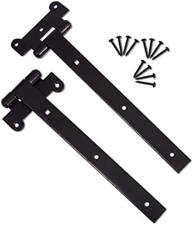 Панти DIYWorld Black – Панти за порти 2 елемента с 12 крепежни винтове – Сверхпрочная стоманена конструкция с