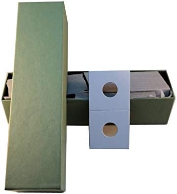 Однорядный кутия за съхранение на охрана-къща за 2 х 2 на Хартиен носител за притежателите на монети в десятицентовой зелена опаковка по 5 броя