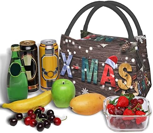 Чанта за обяд с принтом Evealyn X-Mas Snowing - Lunch Box Преносима богат на функции Термоизоляционная чанта,