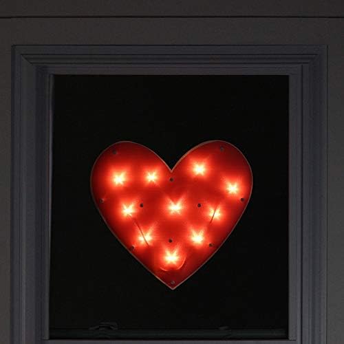 Northlight 14.25 Светлинен Червено Сърце, Украса Силует на Прозореца на Свети Валентин