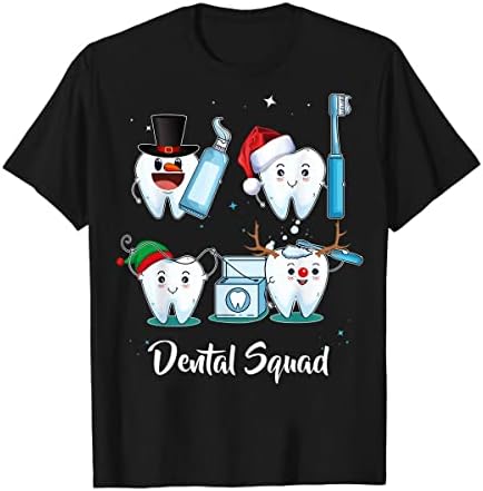 Стоматологичен Отряд Зъбите Зъболекар Коледа Стоматологично Коледа, Забавна Коледна Риза, Риза Зъболекар,