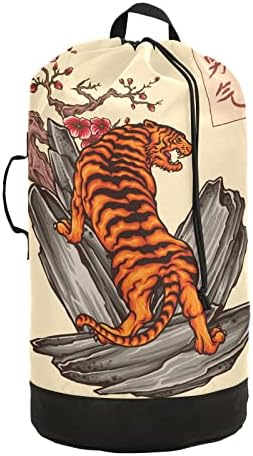Найлонова чанта за дрехи в стил японски татуировки Тигър Courage със закопчалка на дантели и машинно измиване на Големи