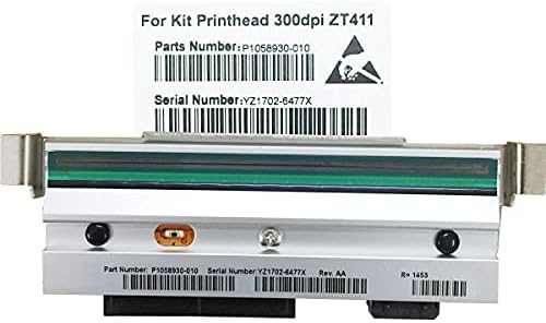 Печатаща глава за термопринтера на етикети Zebra ZT411 с резолюция от 300 точки на инч, замяна за P1058930-010
