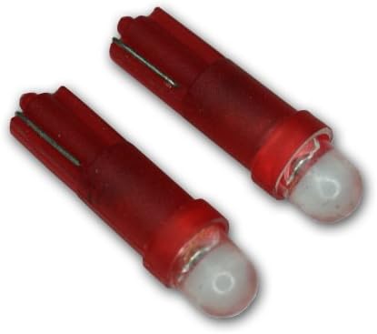 Tuningpros Led лампи STL-T5-R1 Step Светлина T5, 1 светодиод червен цвят, комплект от 2 теми