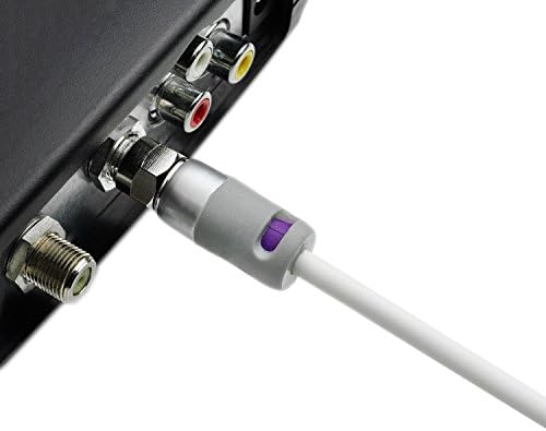 Коаксиален кабел Mediabridge™ (3 метра) с части за свързване F-Male – Двойно екраниран - Серия Flex - Цифров аудио/видео кабел - Бял - (Част # CJ03-MWF-N1)