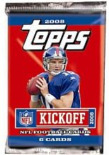Кутия за търговия с карти Topps NFL Мача Football 2008 г. (36 опаковки)