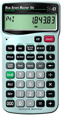 Calculated Industries 3405 Real Estate Master IIIx Финансов калкулатор на жилищни имоти и речник на термините по недвижими имоти (Бизнес-речници Barron ' s)