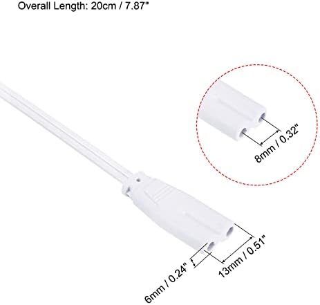 Свързване на проводник на лампата MECCANIXITY за led лампи Т4, Т5, Т8, 20 см, 2-Пинов Двухконцевой Свързващ Кабел,