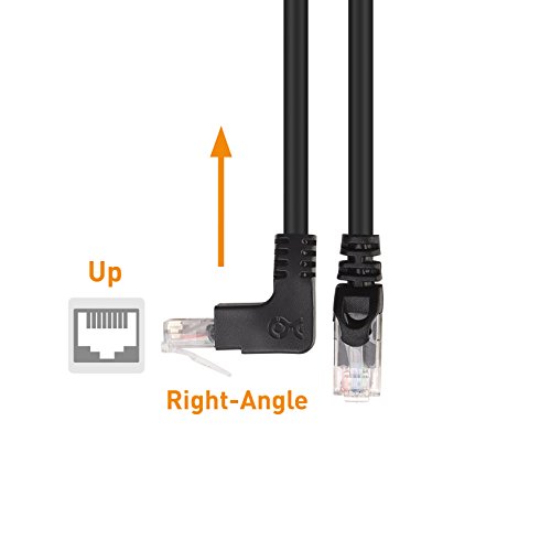 Стойността на кабел, 10 Gb/сек, Разход 90-градусов Ethernet кабел Cat 6, Cat6 под прав ъгъл 3 фута (под прав ъгъл