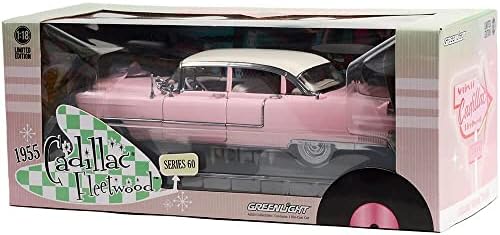 Greenlight 13648 1955 Fleetwood Series 60 Розова Кутийка с Бял покрив в мащаб 1:18