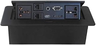 Универсална штепсельная изход за desktop/конферентни зали, всплывающая Настолна изход, панел от с сплав / VGA, аудио, HDM, USB, мрежов интерфейс