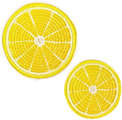 Набор на Каботажните за Прихваток ALAZA Yellow Lemon Fruit Orange Limon, 2 бр., кухненски ръкавици за Кухня, Памучни Подложки,