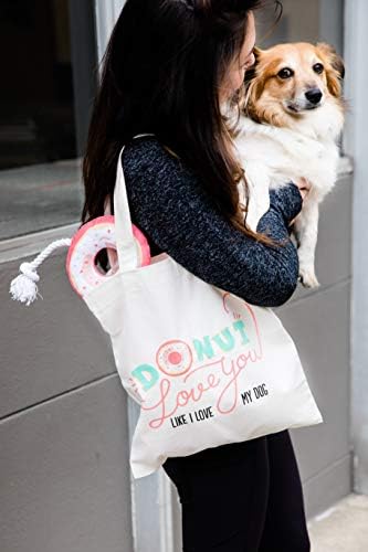 Комплект Играчки за кучета Pearhead Donut и чанти-Тоут, Играчки за Теглене въже за домашни любимци, Подаръчен Комплект