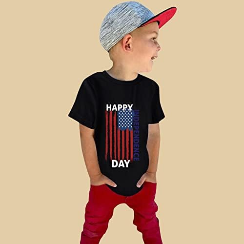 Тениска с Писмото Принтом на Деня на Независимостта за Малки Момчета и Момичета, Тениска с Къс Ръкав, Потници на 4-ти Юли, Подаръци