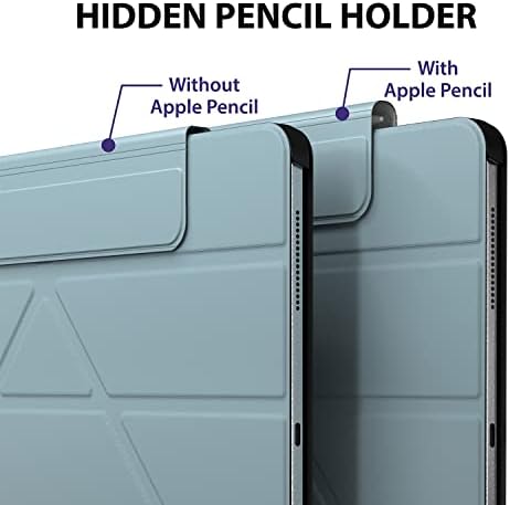 SwitchEasy калъф за iPad Pro 11 и iPad Air 10,9 с държач за моливи - Сгъваем калъф-за награда и поставка за iPad Air 5 и 4
