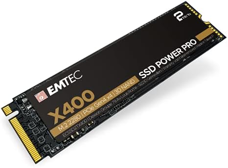 Вътрешен твърд диск (SSD) Emtec 4TB X400 Power Pro M. 2 2280 PCIe поколение 4.0 x4 ECSSD4TX400