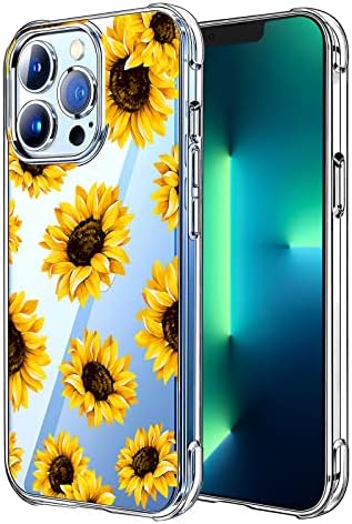 Калъф HEYORUN Sunflower, Съвместим с iPhone 13 Pro Max 6,7 инча 2021, За момичета и жени с цветен Модел Семки,