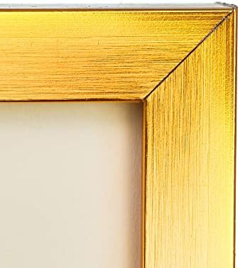 ДЪРВЕНА СТРАНИЧНА Рамка за снимки ORBIS 11x14 от Златния алуминий и метал с мат Слонова кост - Показва Пет (5) на снимки