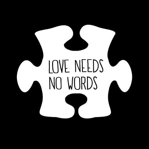 Makarios LLC Информираност за аутизма Любовта не се нуждае от думи Автомобили, Камиони, Микробуси Стени Лаптоп MKR |