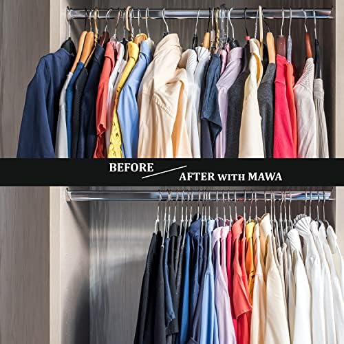 Ультратонкая серия Mawa by Reston Lloyd Силует, Нескользящая, Спестявайки пространство Закачалка за ризи с колан за панталони