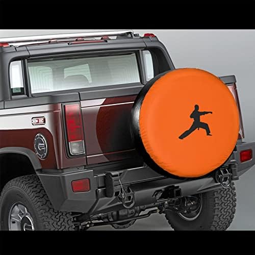 защитен калъф за резервна гума с принтом karates, за автомобил с ремарке, Подходящи за гуми от 14 до 17 инча