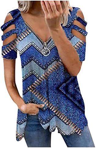 Yubnlvae Леки Модерни Ежедневни Блузи с Дълъг Ръкав и Квадратни Деколтета, Графични Летни Блузи Големи Размери за Жените