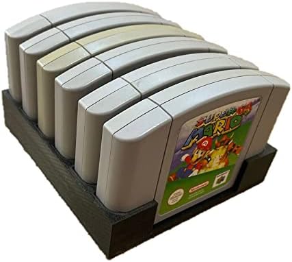 Черна Поставка за ретро-игри за Nintendo 64, Държач за съхранение на игри N64