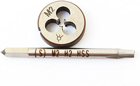 Метричен метчик M2 × 0.4 mm HSS и набор от клишета, Метчик с дърворезба И кръгла Резьбовая корона С дясната Конусностью