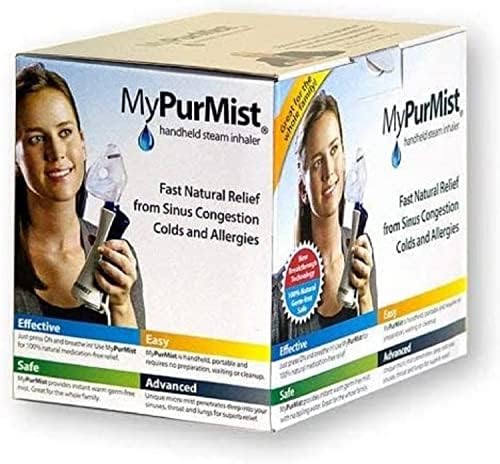 Ръчно парна инхалатор, изпарител и овлажнител на въздуха MyPurMist Classic Новост 2020 г. (snap) със СВОБОДЕН държач за хендсфри