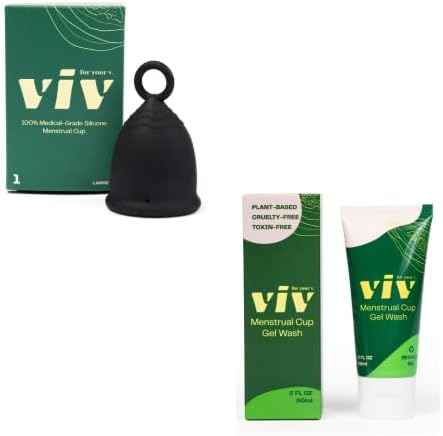 Viv за вашата менструална купата V, комплект за щадящо измиване на чаши - Лесна за използване на купата на големия размер - Нетоксичная, екологично чиста - Грижа за без?