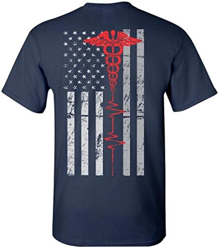 Тениска Унисекс Patriot Apparel медицинска сестра в Тънка Червена Ивица