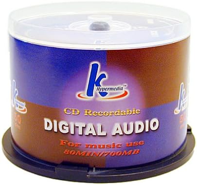 KHypermedia 80 Минути /700 MB 8X CD-R дискове за цифрово аудио (50 бр в опаковка)