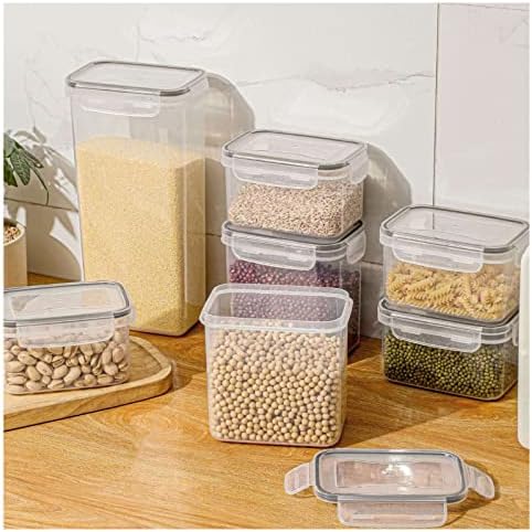 комплект кухненски Съдове за брашно, Комплект от 24 теми, Прозрачни Запечатани Контейнери за съхранение на