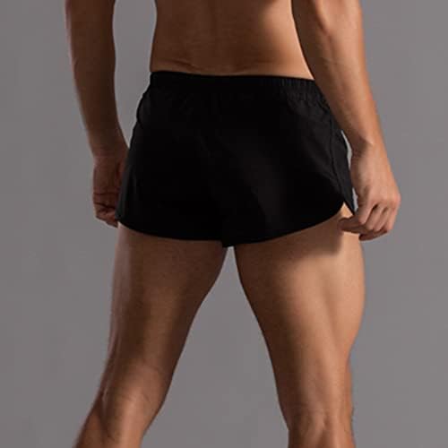 Мъжки памучни боксерки, мъжки летни обикновен панталон с еластична гумена лента, свободно быстросохнущее ежедневно спортно мъжко бельо