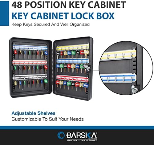 Заключване за ключове BARSKA с регулируем ключ за ключове с цветни бирками за ключове