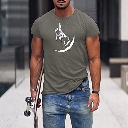 XXBR Мъжка Тениска с къс ръкав Soldier, тениски с забавни принтом астронавти, Лятна Спортна тениска за тренировка