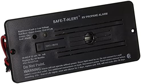 Газова аларма SAFE T ALERT 30-442-P-BL RV Trailer Classic Lp за скрит монтаж Черен