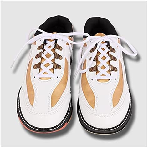 Tzsaixeh/ Бяла Професионална мъжки обувки за боулинг, Дишащи обувки за боулинг, износоустойчиви, нескользящие (Цвят: бял,